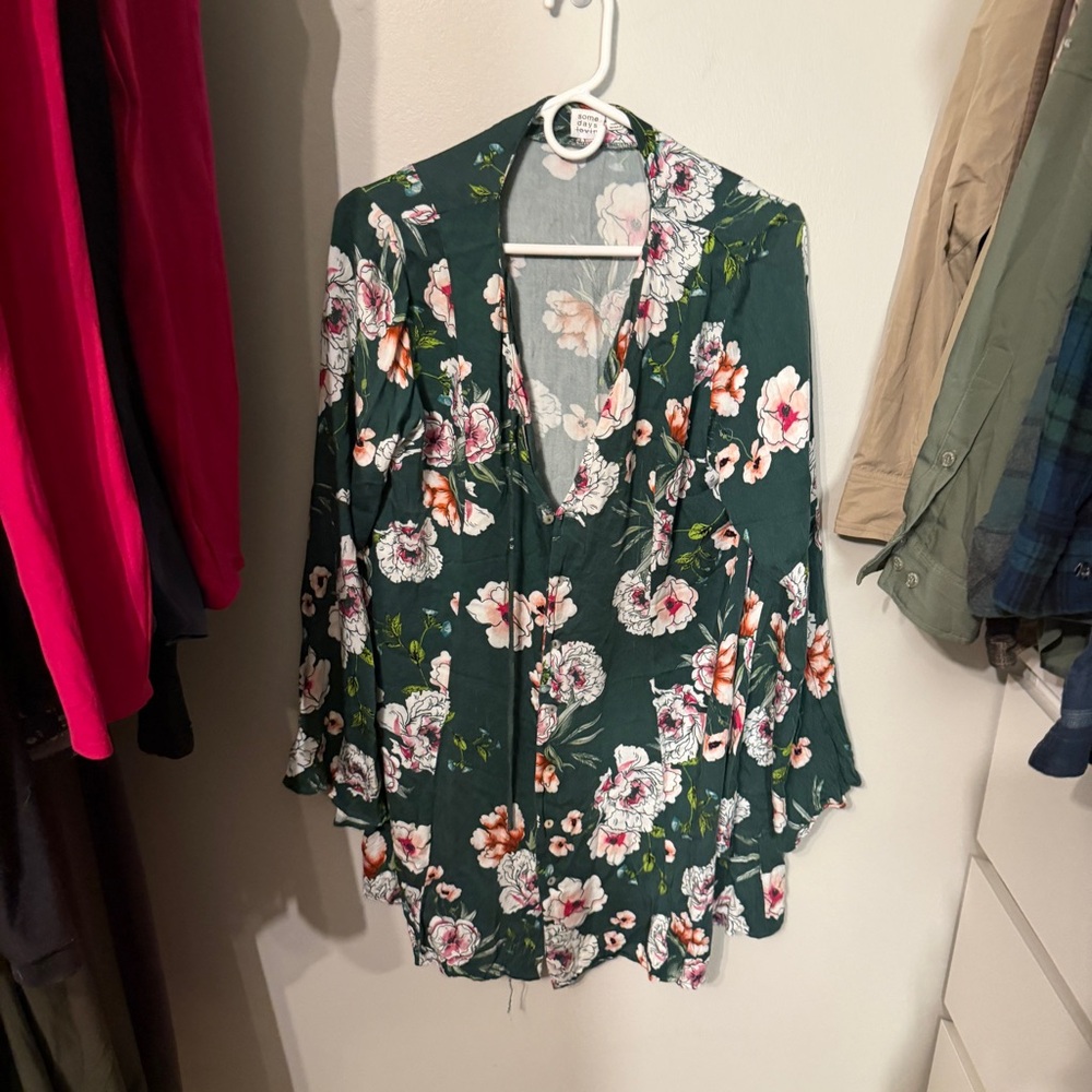 Floral Green Women's Dress